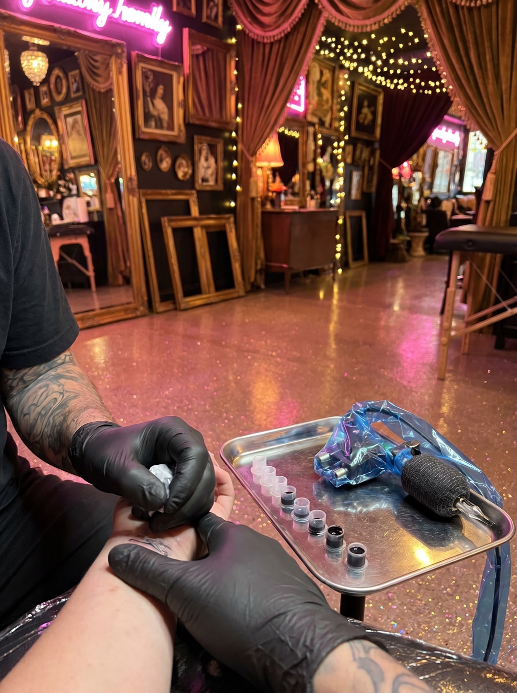 Tattoo work at Darling Tattoos